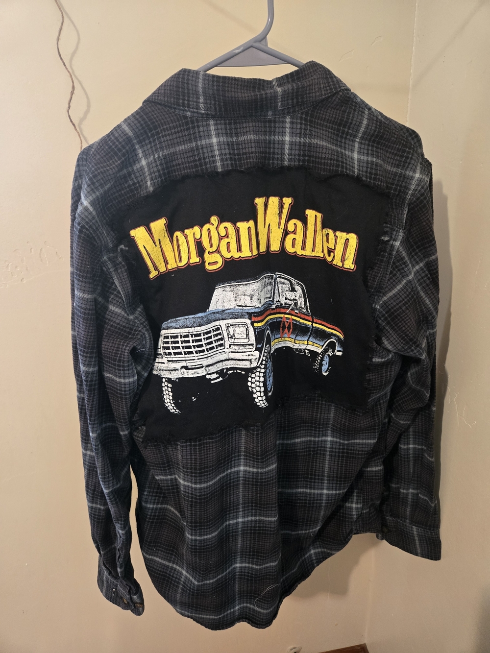 Reworked, Handmade Carhartt Button Down With Morgan Wallen Patch On The Back